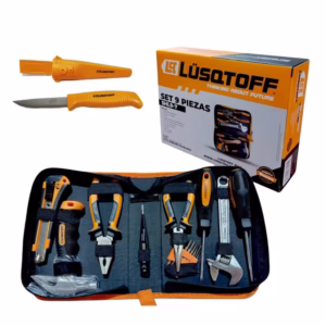 Combo Set De Herramientas 9 Piezas + Cuchillo Flotante Lusqtoff