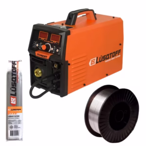 Combo Soldadora Mig 3 En 1 + Alambre 0.8 + 1 kg Electrodo 2.5 Lusqtoff