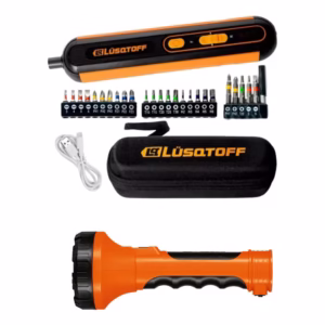 Combo Atornillador Inalámbrico 4v + Linterna Recargable Lusqtoff