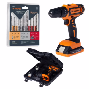 Combo Taladro 18v 10mm + Juegos de Mechas 9 Piezas Lusqtoff