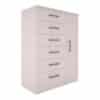 Chifonier 0.90 6 Cajones 1puerta Blanco Orlandi