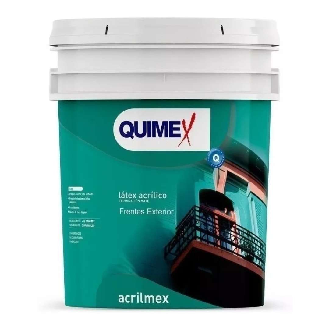 Látex Acrílico Exterior Acrilmex 20 Litros Blanco Quimex