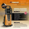 Hidrolavadora 130bar 2500w Alta Presion Lusqtoff