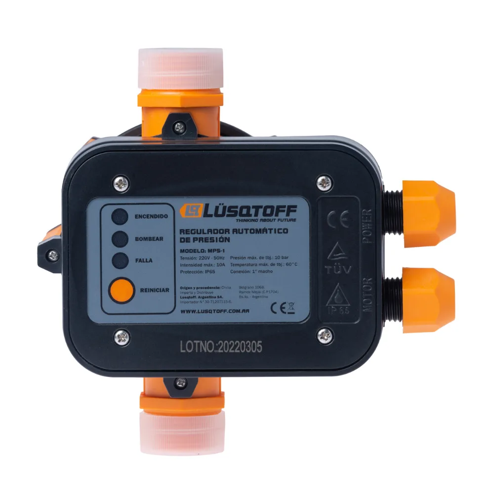 Regulador Automático De Presión 220 V ~ 50 Hz Lusqtoff