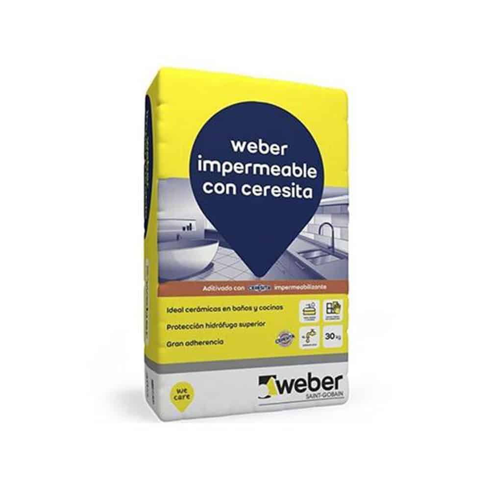 Pegamento Weber Col Impermeable Con Ceresita X5kg