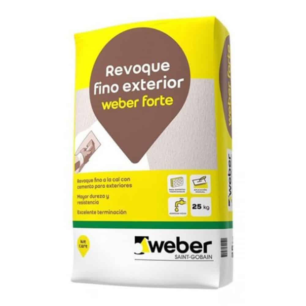 Revoque Fino Exterior Forte X25kg Weber