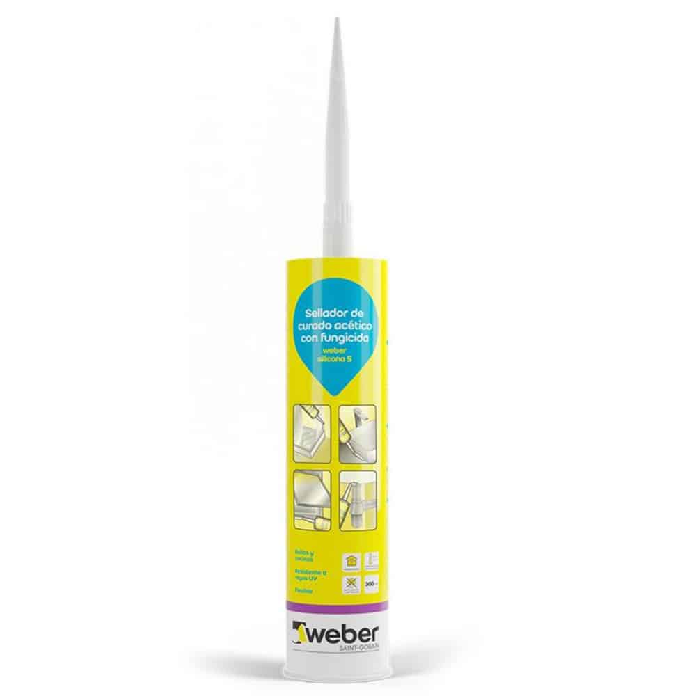 Sellador Silicona 300ml Blanco Weber