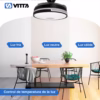 Ventilador De Techo Retractil Con luz Rgb Y Parlante Vitta