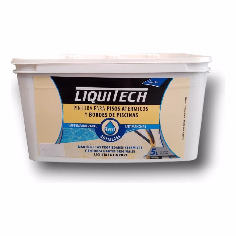 Pintura Pisos Atermicos Y Bordes 5 Litros Color Arena Liquitech