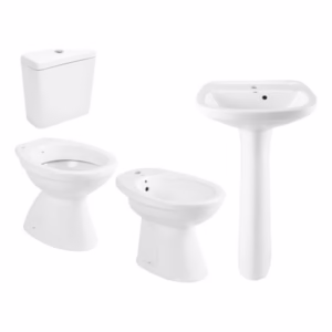 Juego De Baño Inodoro Corto+Bidet+Lavatorio+Columna+Deposito Capea Italiana