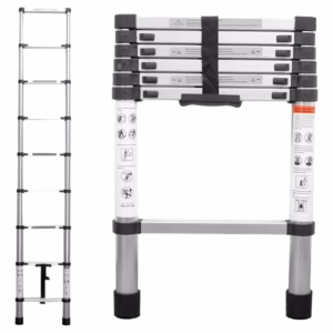 Escalera Telescopica 2 Metros Aluminio 6 Escalones