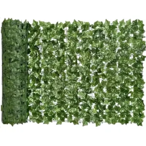 Cerco Vertical De Hojas Artificiales Verde Oscuro 1 X 3M Holzboden