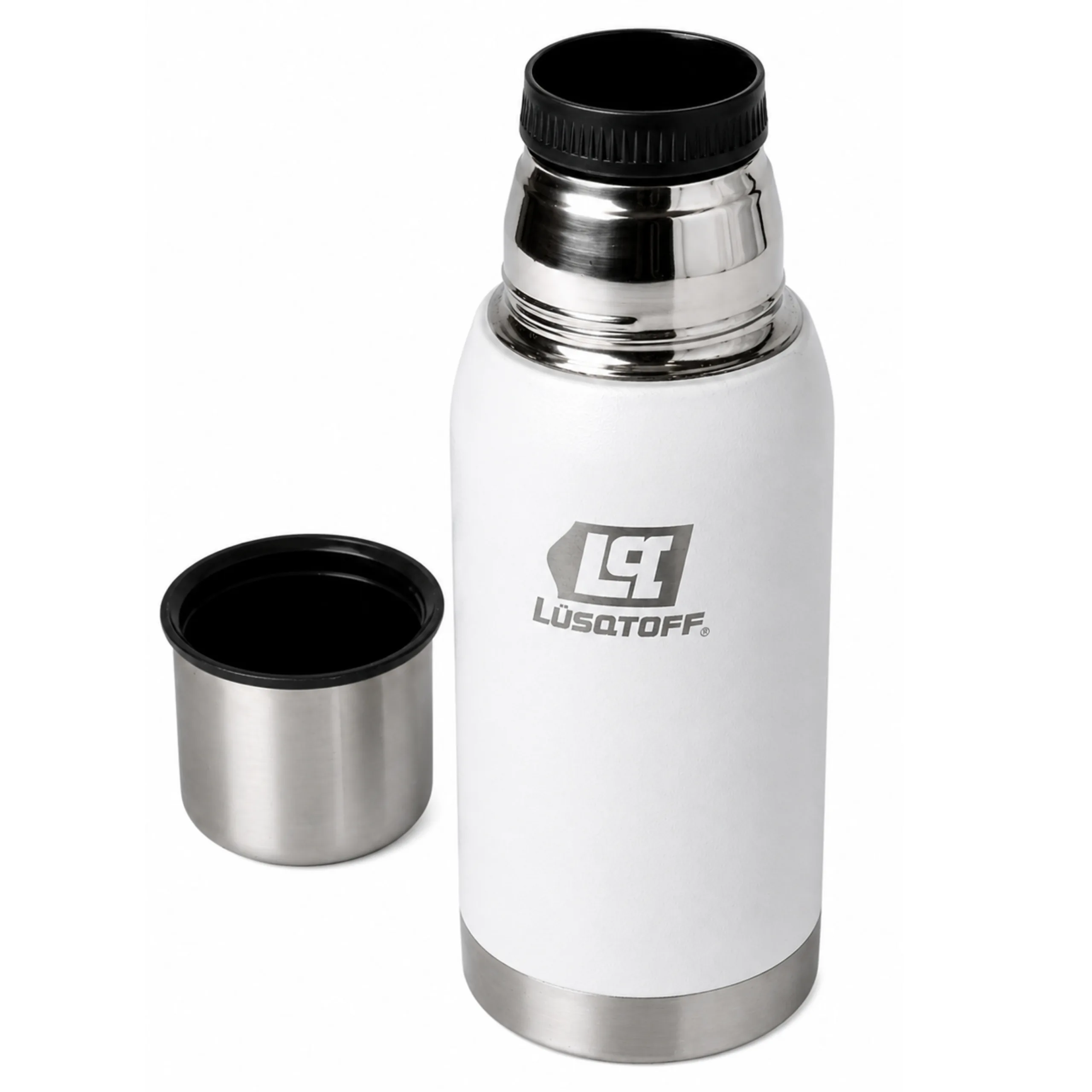 Termo De Acero Inoxidable 750 Ml Blanco Lusqtoff