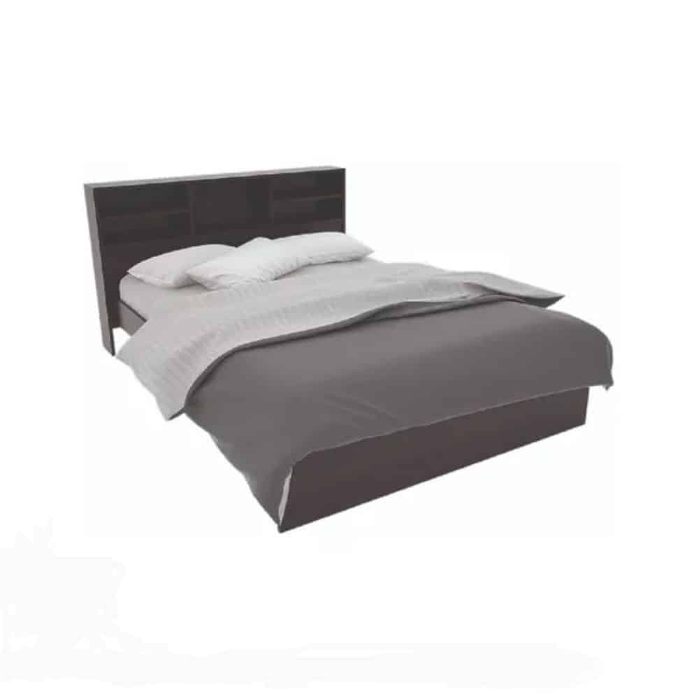 Cama 2 Plazas con Repisa Wengue Orlandi